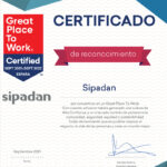 Certificado Great place to Work